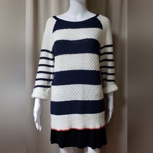 Loft Striped Bumpy Tunic Sweater